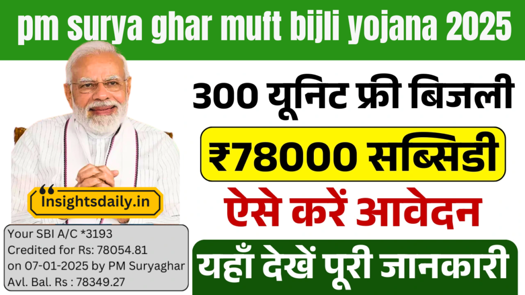 PM Surya Ghar Muft Bijli Yojana 2025: अब हर घर को मुफ्त बिजली